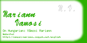 mariann vamosi business card
